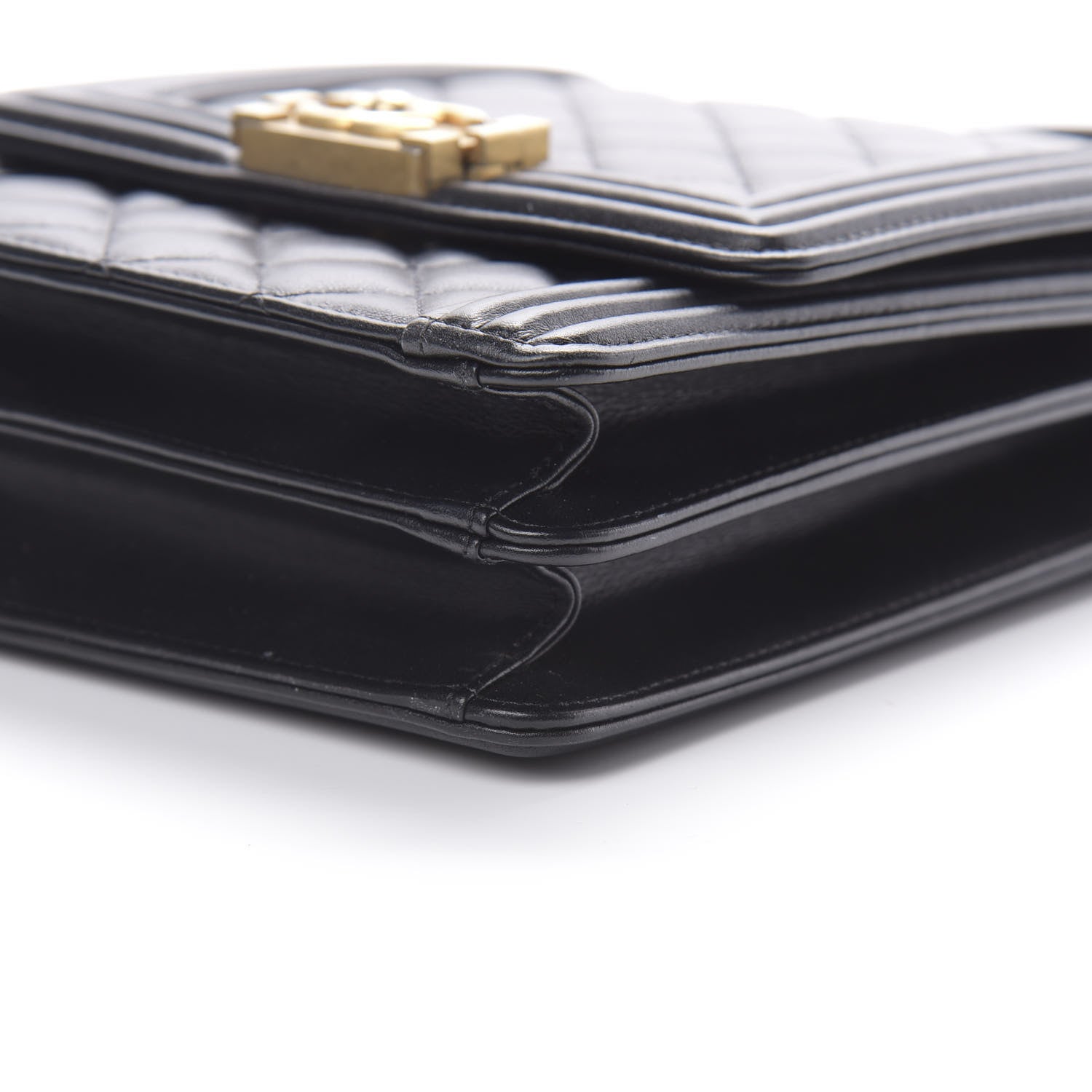 Chanel Calfskin Quilted North South Boy Flap Black 9 of 10
