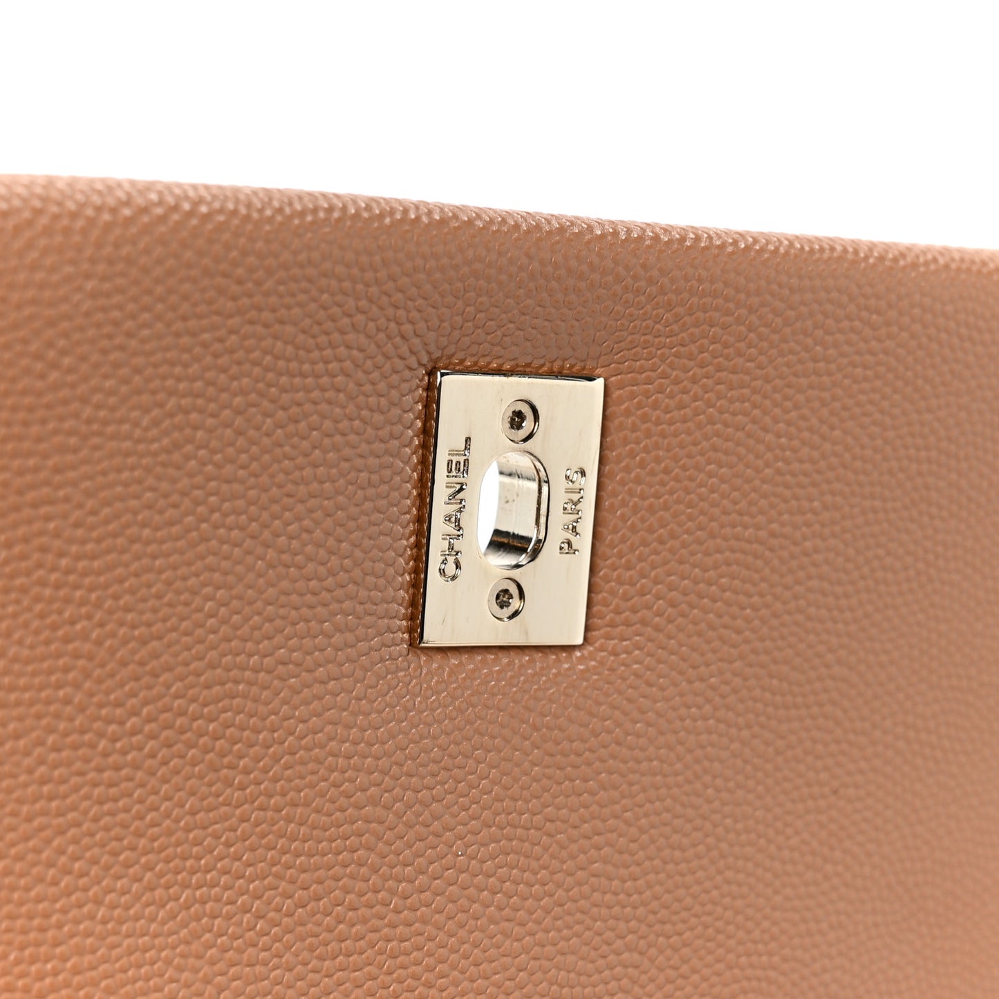 Caviar Quilted Small Coco Handle Flap Brown