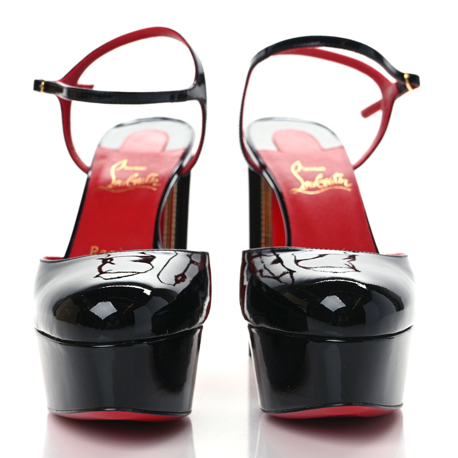 Christian Louboutin Patent Coluna 130 Pump 37.5 Black 3 of 8