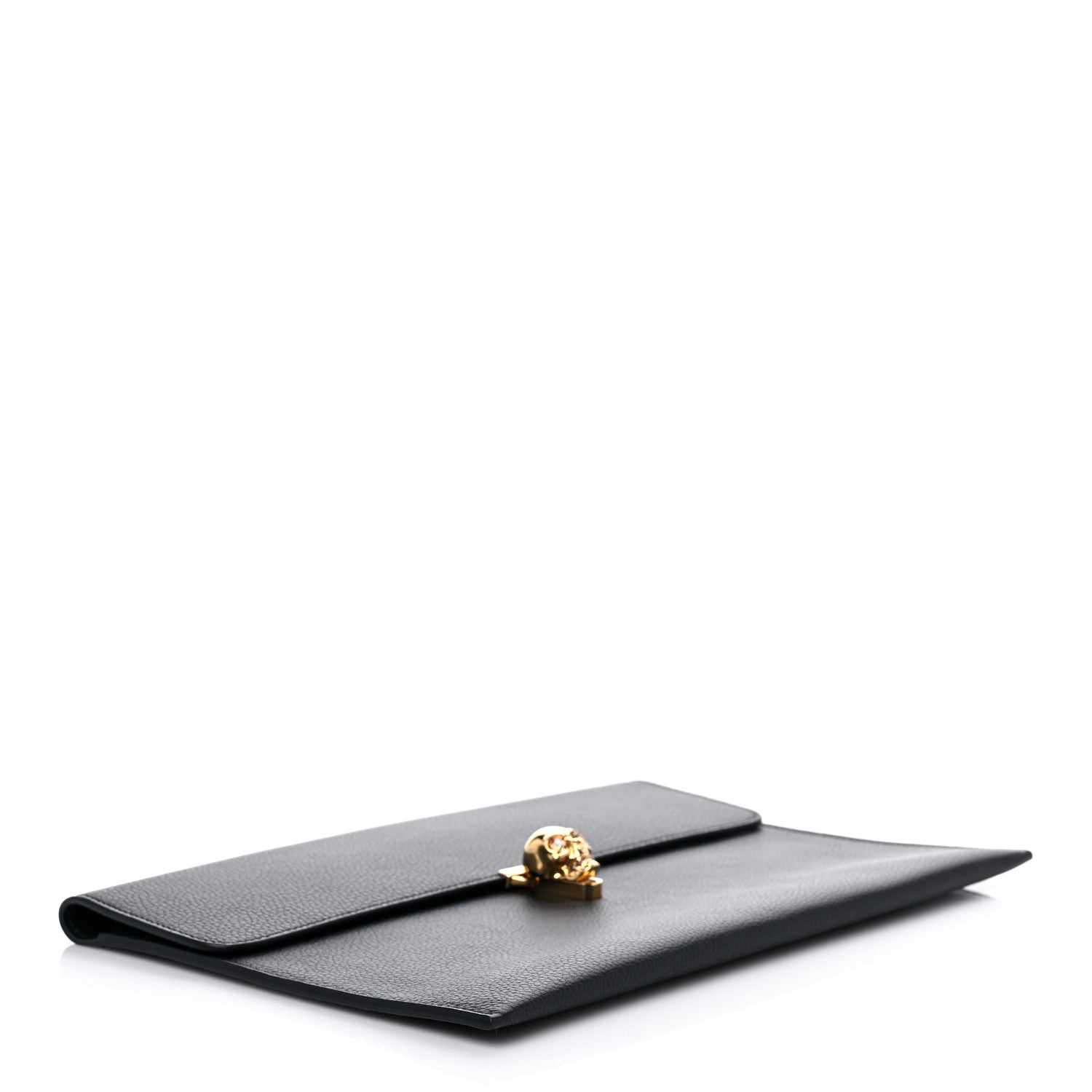 Alexander McQueen Calfskin Skull Envelope Clutch Black 4 of 9