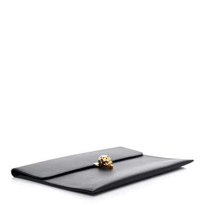 Alexander McQueen Calfskin Skull Envelope Clutch Black 4 of 9