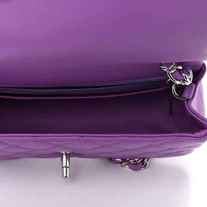 Chanel Lambskin Quilted Mini Rectangular Flap Purple 5 of 9