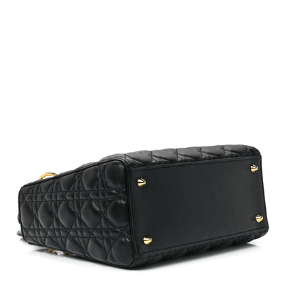Christian Dior Lambskin Cannage Medium Lady Dior Black 4 of 11