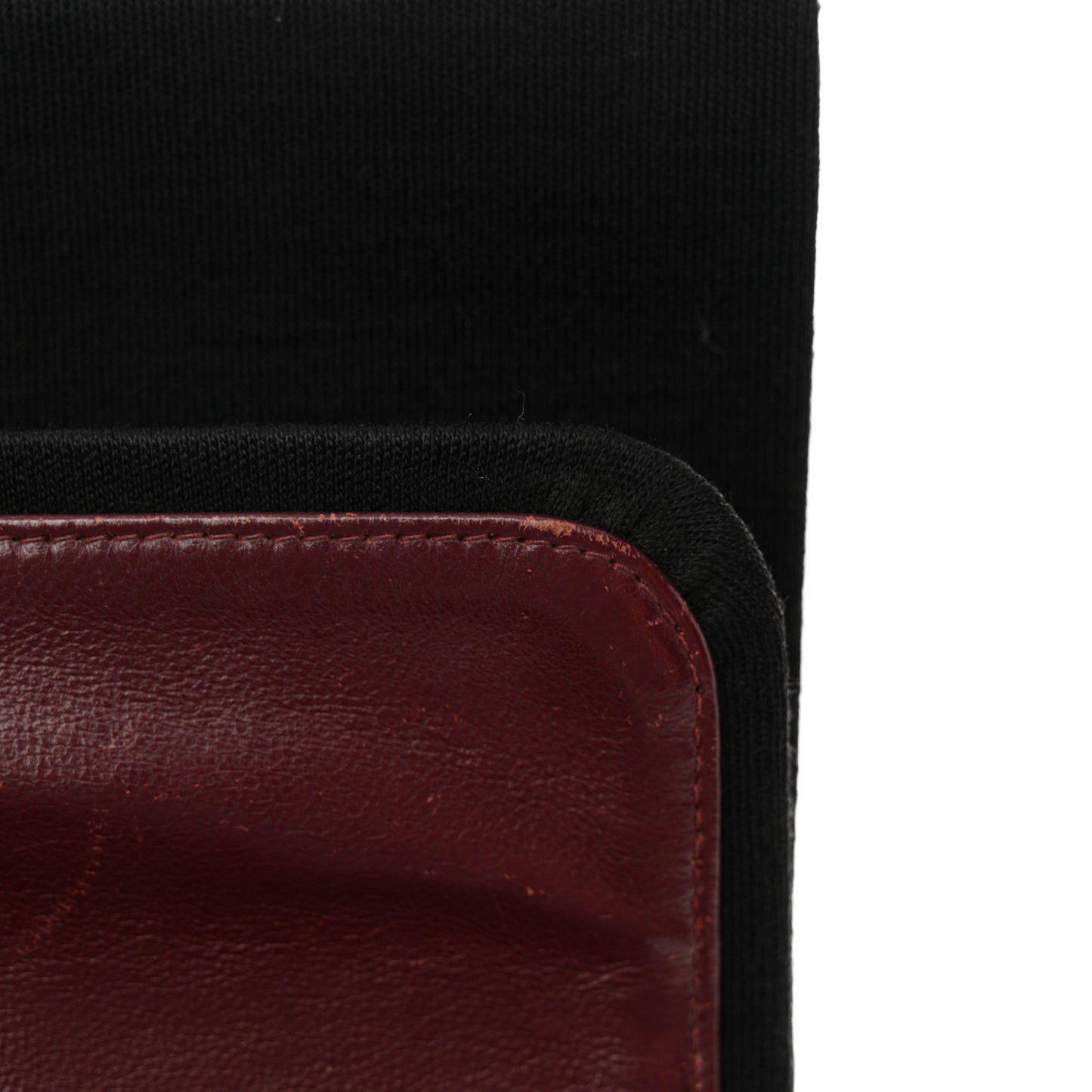 Jersey Quilted Medium Double Flap Black