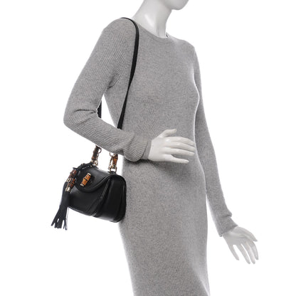 Gucci Cellarius Calfskin Small New Bamboo Top Handle Bag Black 2 of 6
