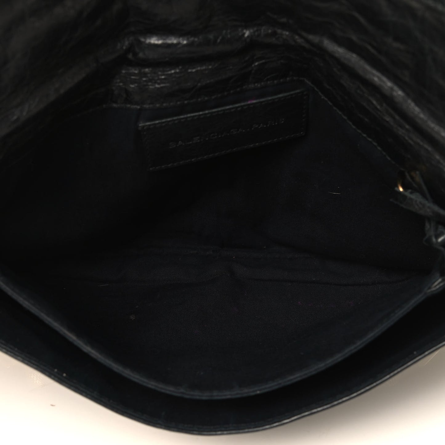 Agneau Giant 21 Gold Hardware Envelope Clutch Black
