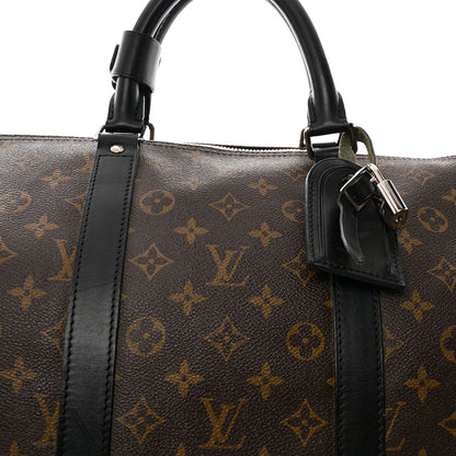 Louis Vuitton Monogram Macassar Keepall Bandouliere 55 8 of 10