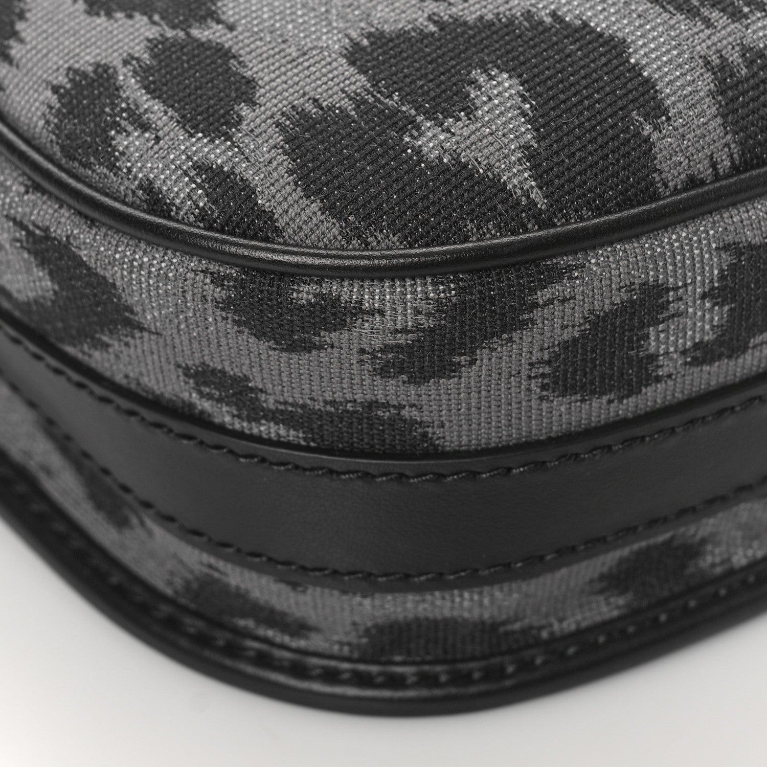 Christian Dior Canvas Mizza Embroidered Medium Bobby Flap Grey Black 7 of 8
