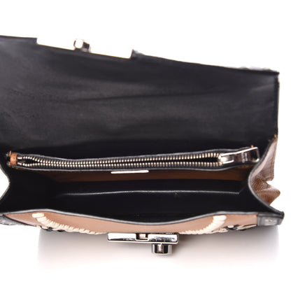 Prada Saffiano Embroidered Pattina Crossbody Bag Caramel Ghiaccio 5 of 10