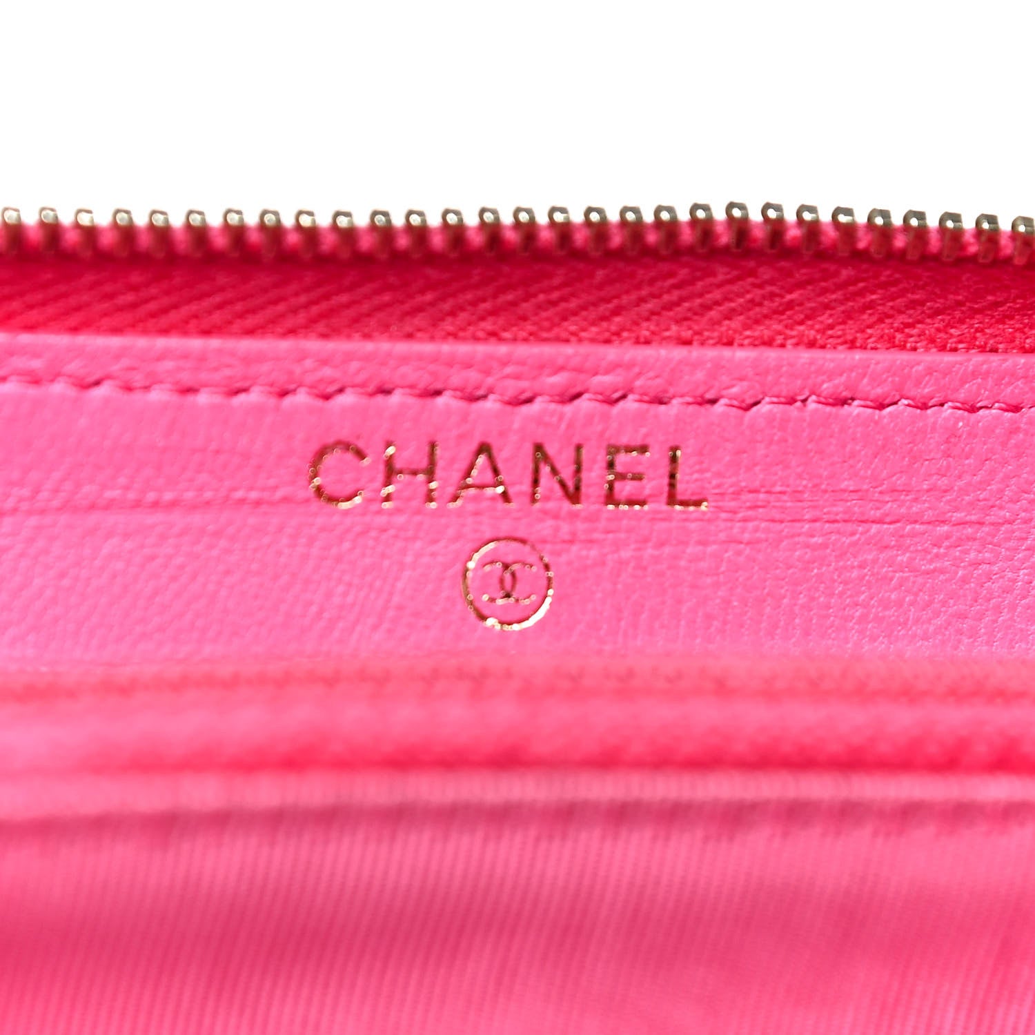 Chanel Lambskin Quilted Small Zip Around Wallet Pink 7 of 14