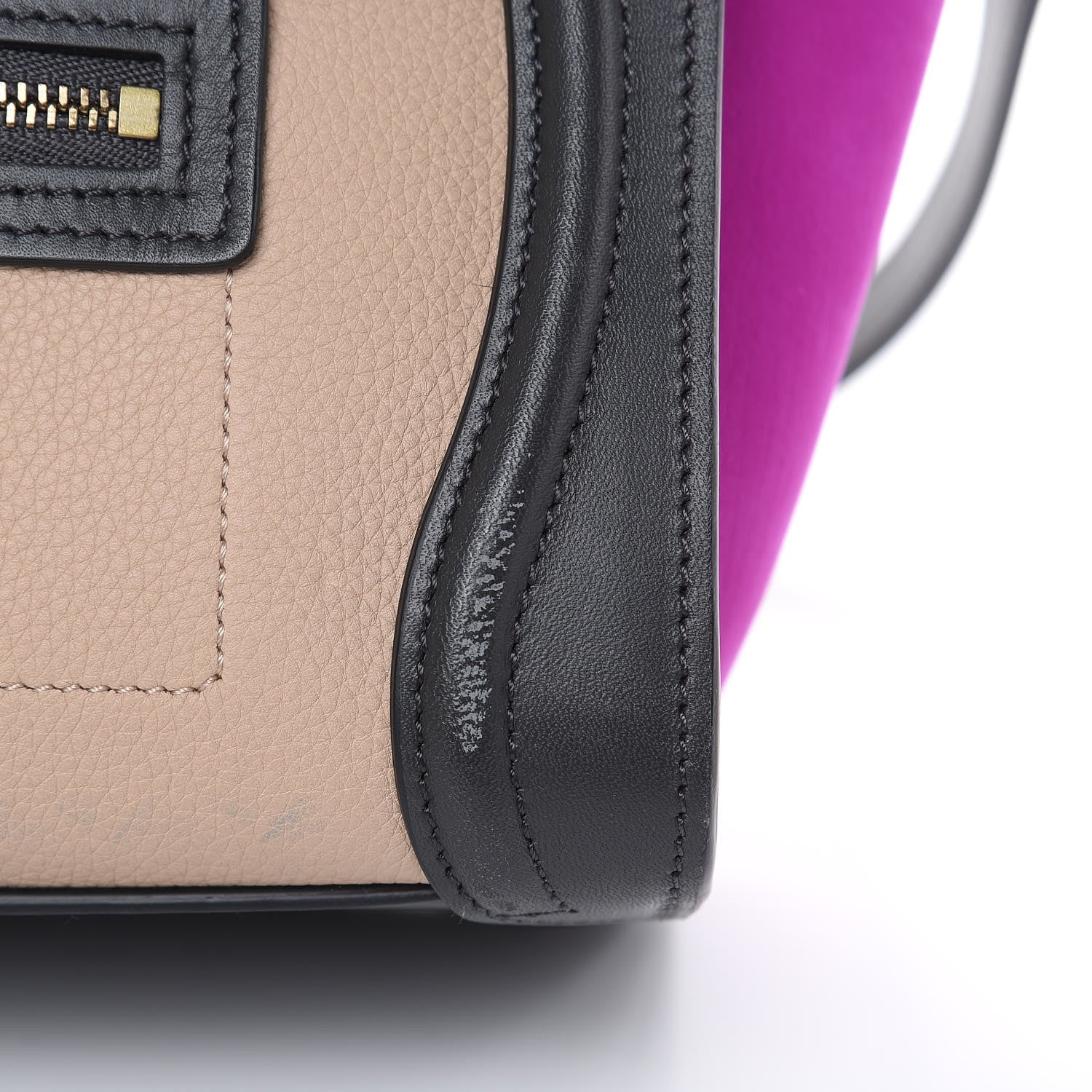 Celine Baby Grained Calfskin Nubuck Nano Tri-Color Luggage Magenta 11 of 14