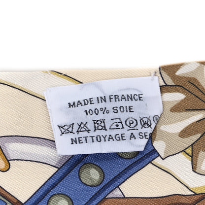 Hermes Silk Harnais De Coeur Twilly Creme Bleu Jean Vert Amande 3 of 5