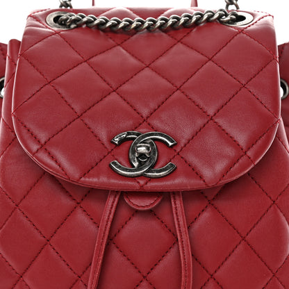 Chanel Lambskin Quilted Daily Supple Backpack Dark Red 8 of 11