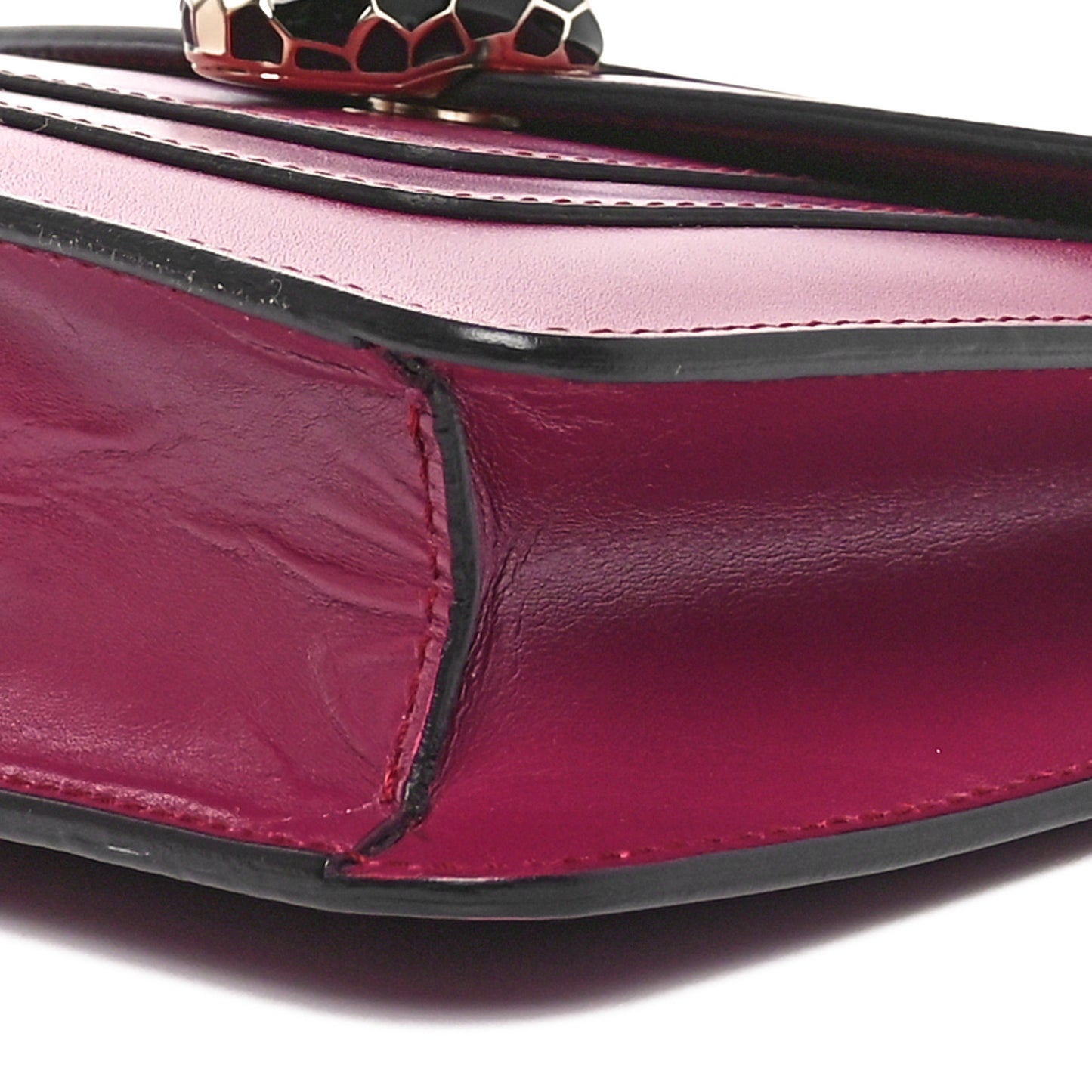 Calfskin Small Serpenti Forever Snake Strap Crossbody Bag Plum