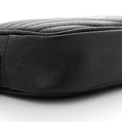 Saint Laurent Grain De Poudre Matelasse Monogram Mini Lou Camera Bag Black 9 of 10