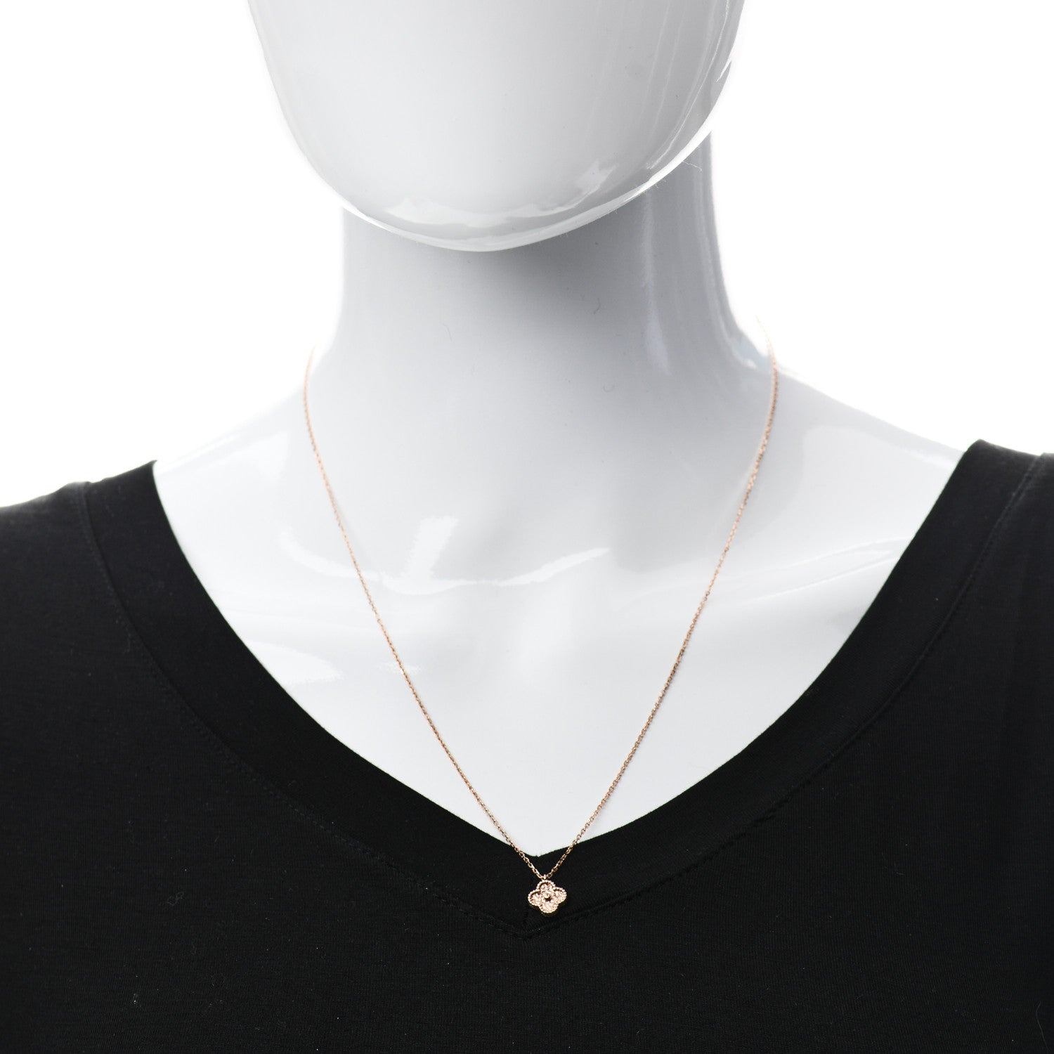 Van Cleef & Arpels 18K Rose Gold Sweet Alhambra Pendant Necklace 2 of 7