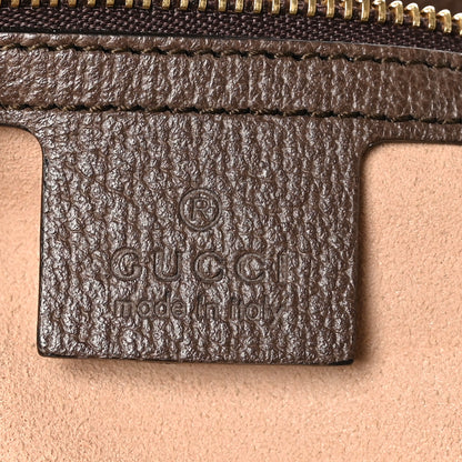 Gucci GG Supreme Monogram Textured Calfskin Web Medium Ophidia Shopping Tote Beige Ebony New Acero 6 of 10