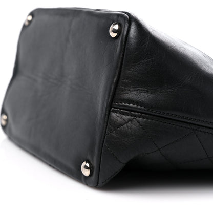 Chanel Calfskin Quilted Medium Cambon Tote Black White 9 of 13