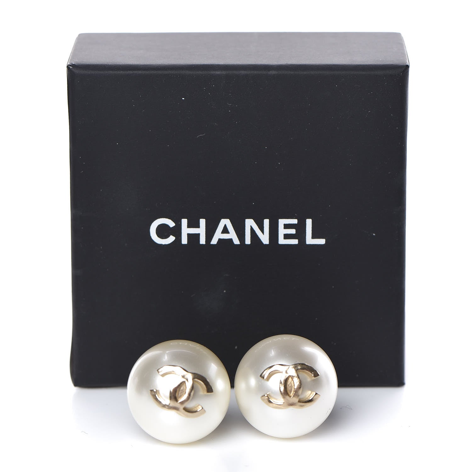 Chanel Pearl CC Large Earrings Gold 5 of 5