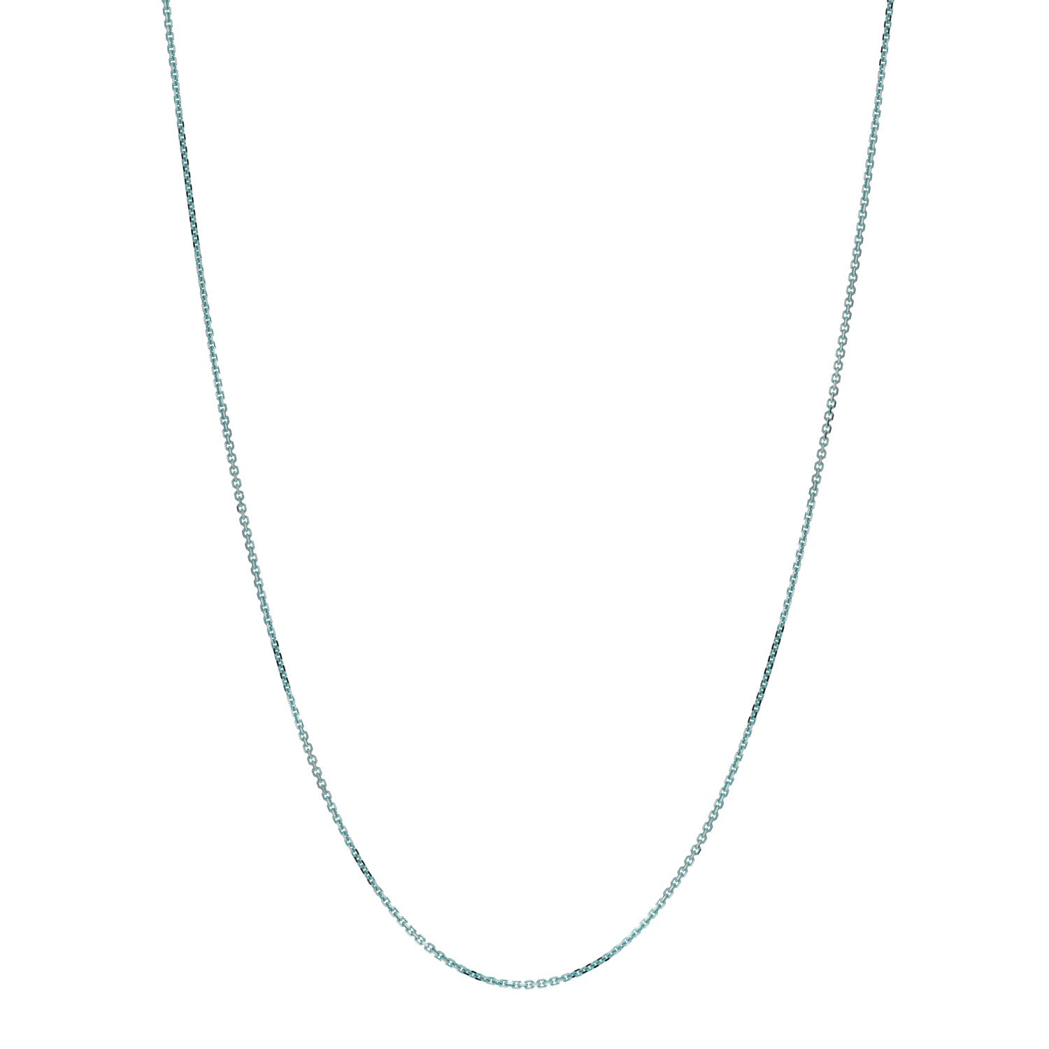 Tiffany Sterling Silver Enamel 1.75mm Chain Necklace 30" Blue 1 of 4