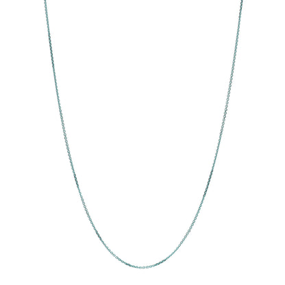 Tiffany Sterling Silver Enamel 1.75mm Chain Necklace 30" Blue 1 of 4