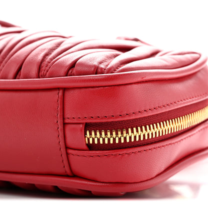Miu Miu Nappa Matelasse Regular Arcadie Top Handle Bag Rosso 9 of 9