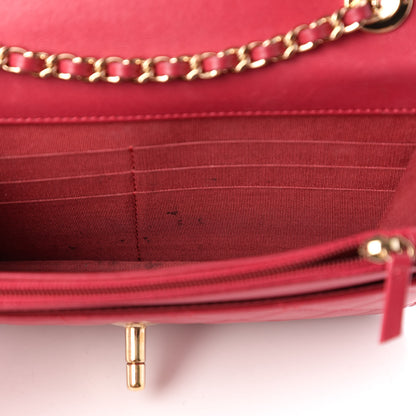Chanel Lambskin Quilted Trendy CC Wallet On Chain WOC Dark Pink 12 of 12