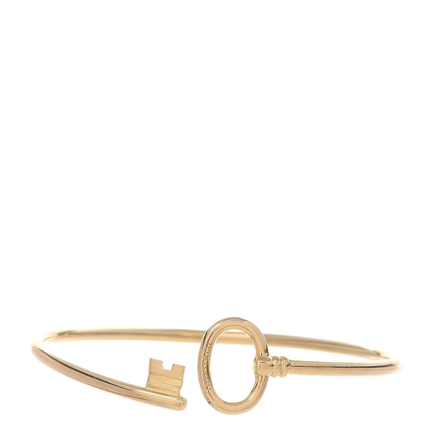 Tiffany 18K Yellow Gold Keys Wire Bracelet 1 of 6