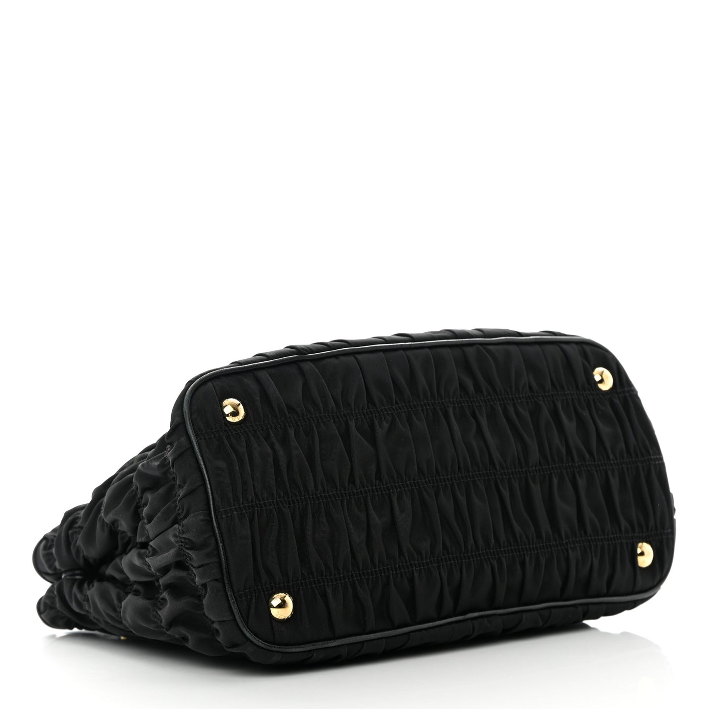 Tessuto Nylon Gaufre Small Tote Black