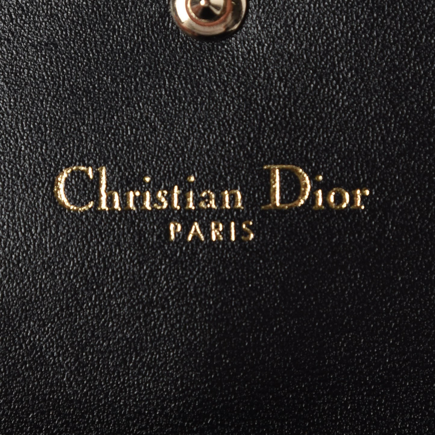 Grained Calfskin Cannage Diorama Elancee Wallet Black