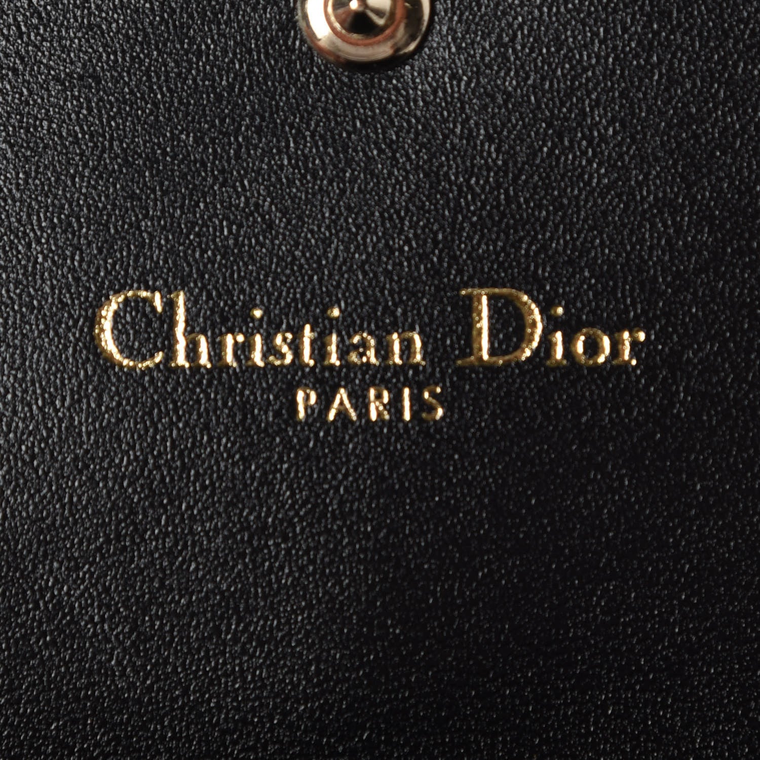 Christian Dior Grained Calfskin Cannage Diorama Elancee Wallet Black 6 of 7