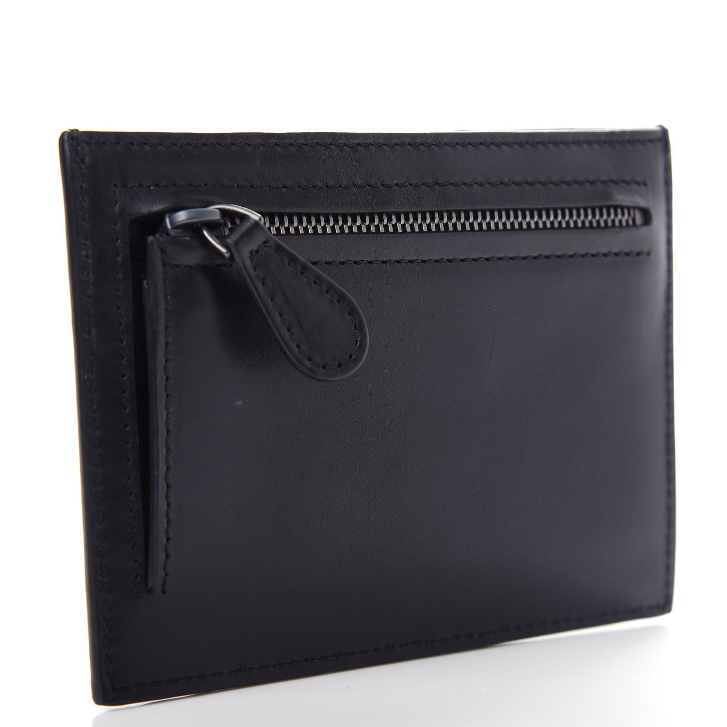 Bottega Veneta Calfskin Intrecciato Card Case Black 3 of 9