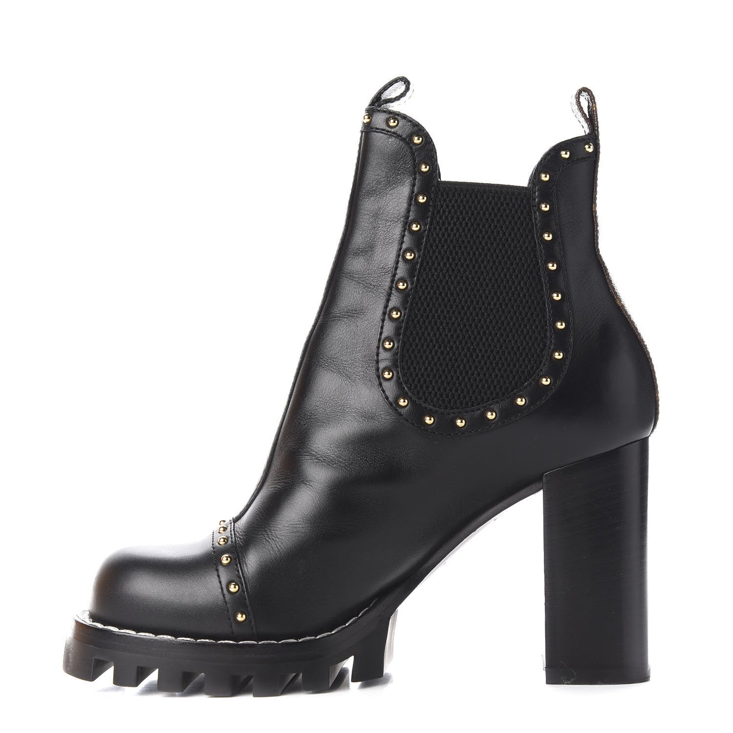 Calfskin Rockabilly Chelsea Ankle Boots 38 Black