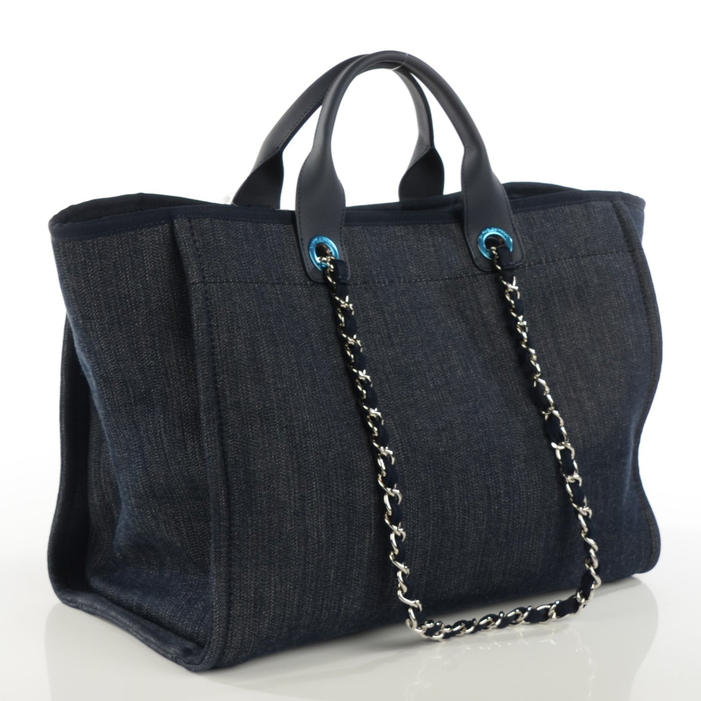 Canvas Large Deauville Tote Dark Blue