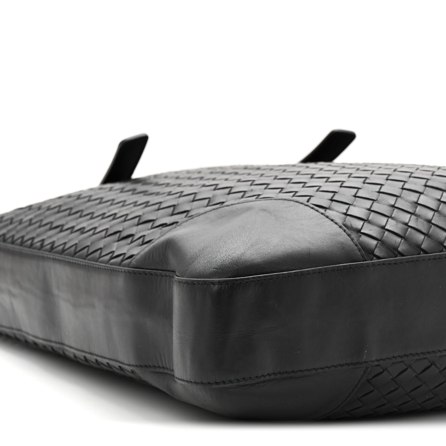 Nappa Intrecciato Light Calf Shopper Tote Black