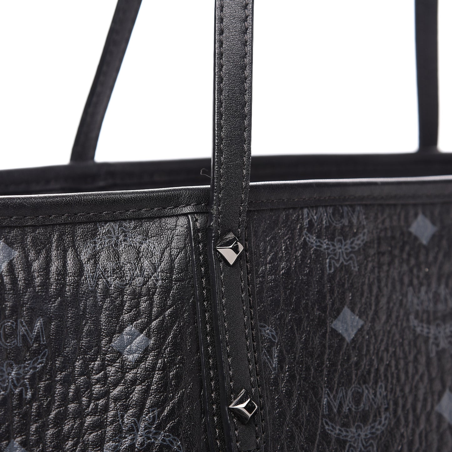 Visetos Medium Anya Zip Top Shopper Tote Black