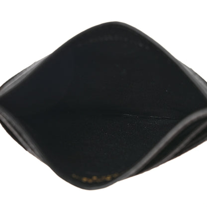 Saint Laurent Grain De Poudre Matelasse Chevron Monogram Credit Card Case Black 5 of 8