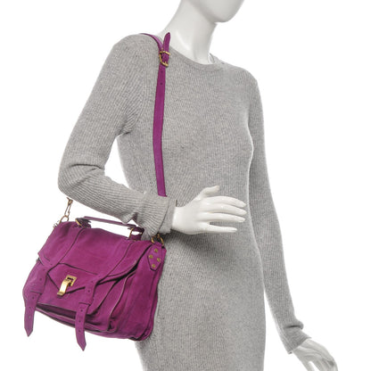 Proenza Schouler Suede Medium PS1 Satchel Grape 2 of 7