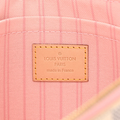 Louis Vuitton Damier Azur Neverfull MM GM Pochette Rose Ballerine 6 of 9