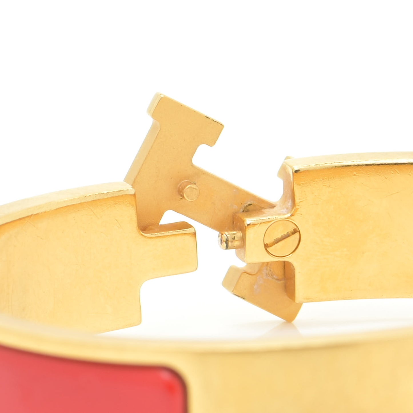 Enamel Narrow Clic Clac H Bracelet PM Red