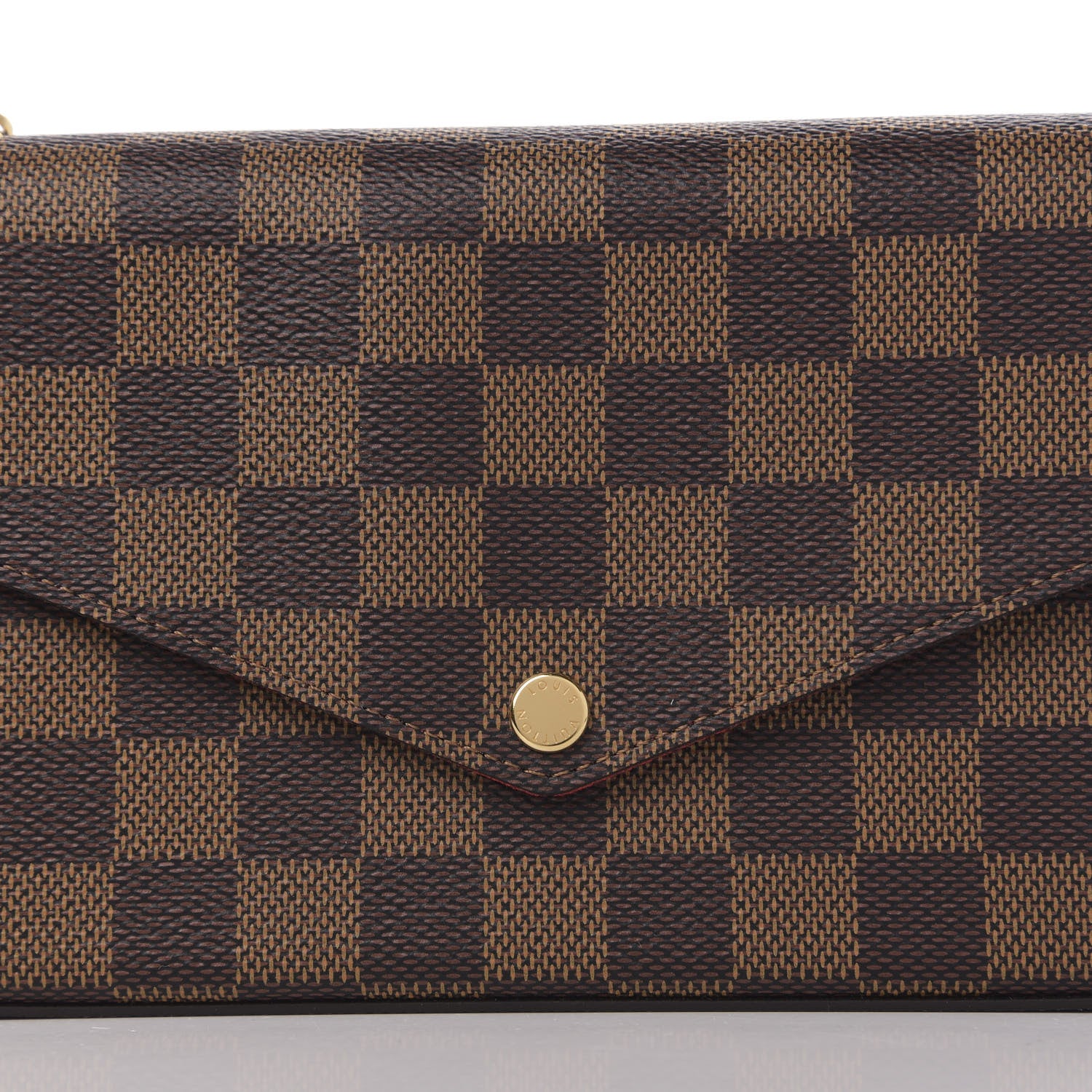Louis Vuitton Damier Ebene Pochette Felicie Chain Wallet 8 of 9