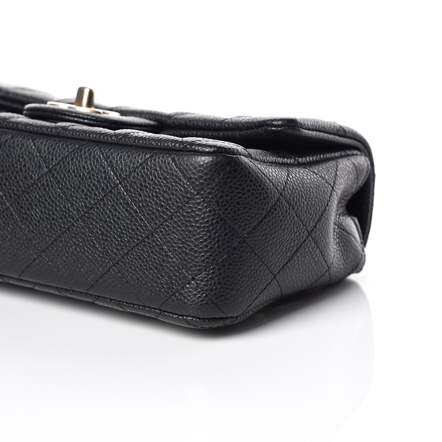 Chanel Caviar Quilted Mini Rectangular Flap Dark Charcoal 6 of 10