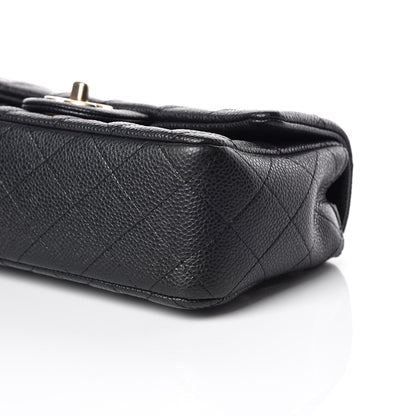 Chanel Caviar Quilted Mini Rectangular Flap Dark Charcoal 6 of 10