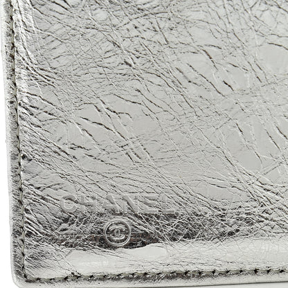 Chanel Metallic Aged Calfskin Quilted Reissue Long Flap Wallet Light Silver 6 of 16