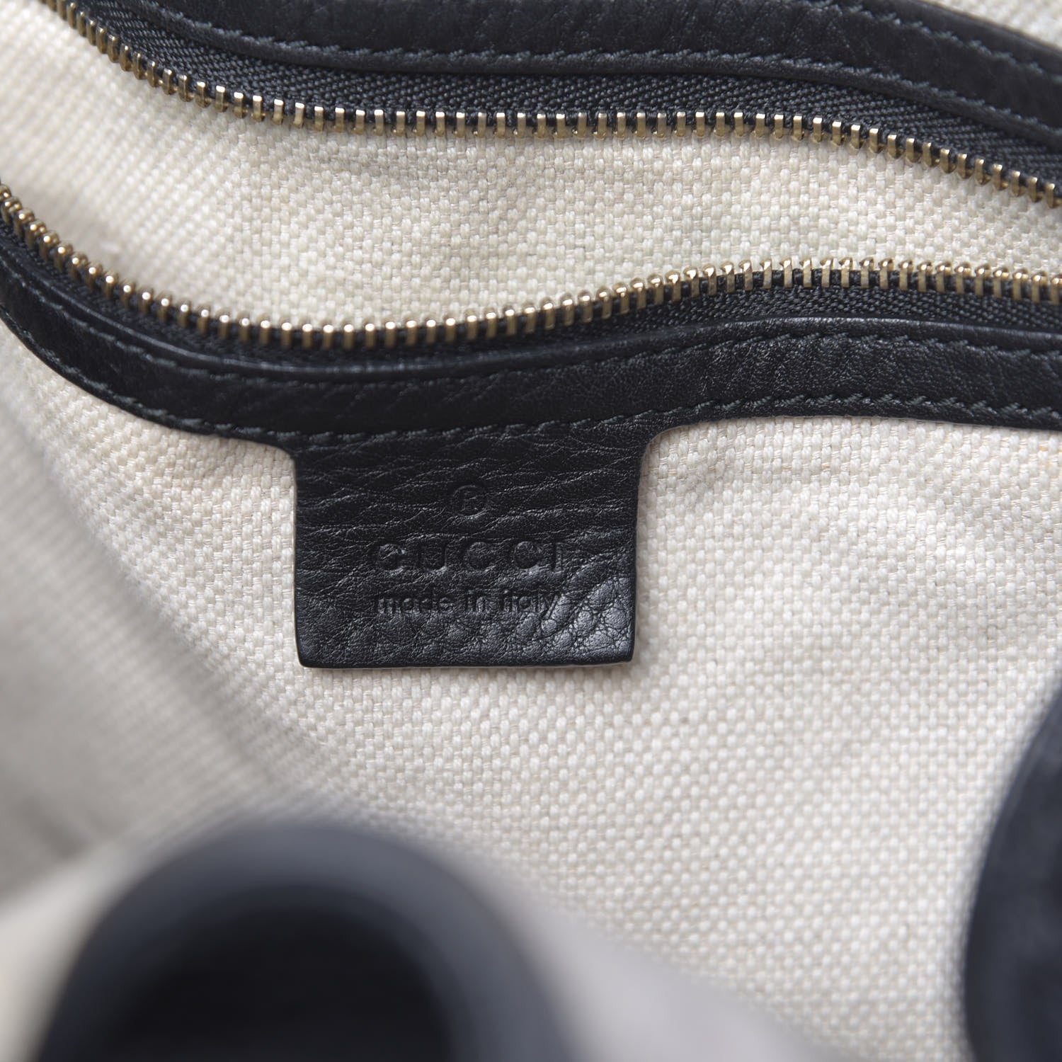 Gucci Pebbled Calfskin Medium Soho Shoulder Bag Black 6 of 19