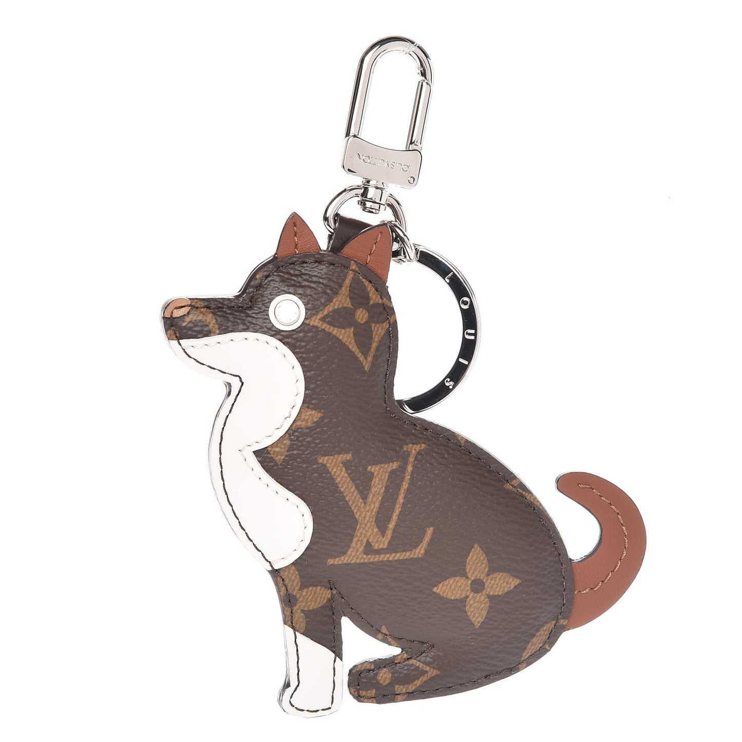Monogram Dog Bag Charm Key Holder
