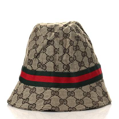 Gucci Monogram Web Bucket Hat L Brown 2 of 8