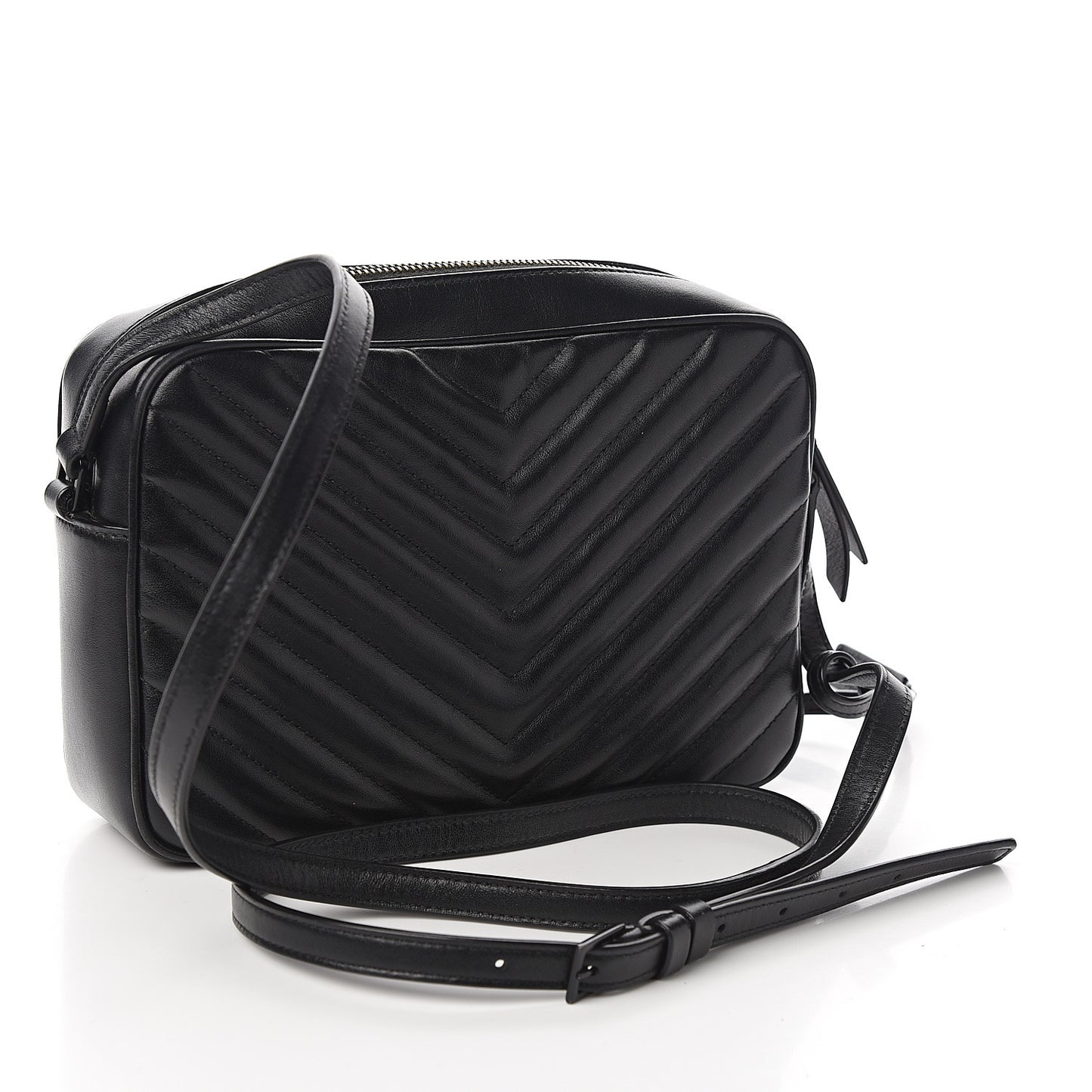 Calfskin Matelasse Monogram Lou Camera Bag Black
