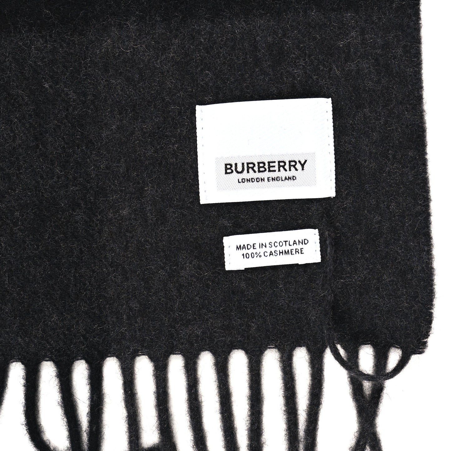 Cashmere Half Mega Check Scarf Charcoal
