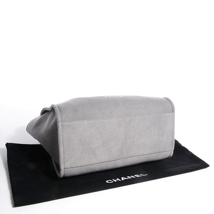 Chanel Canvas Deauville Large Tote Grey 4 of 7